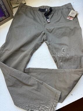 NWT gramicci original g pant organic cotton twill climbing pants/olive/size14